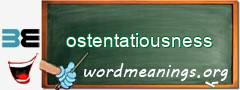 WordMeaning blackboard for ostentatiousness